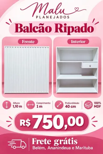 Promoção balcão ripado