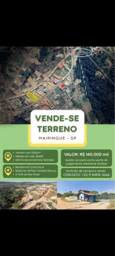 Terreno em Mairinque 1.000m2