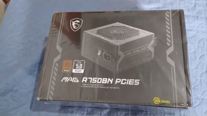 Fonte MSI MAG A750BN PCIE5 750W 80 Plus Bronze NOVA/LACRADA + NF
