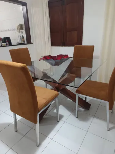 Troco vidro de mesa quadrado por redondo