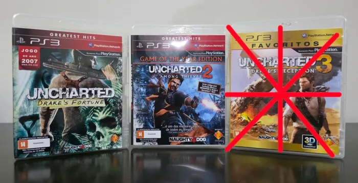 Jogos PS3 Uncharted (1 e 2) - mídias físicas