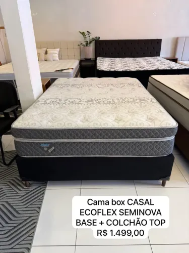 Cama Box Casal ECOFLEX SEMINOVA com ENTREGA