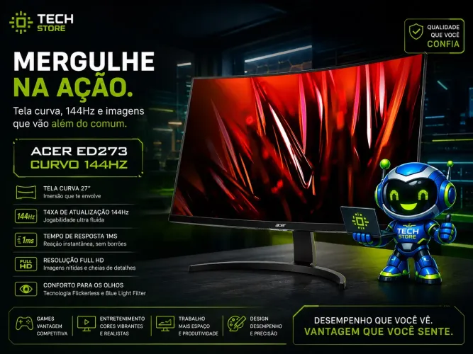 MONITOR ACER CURVO 144HZ / produto lacrado com garantia e nota fiscal