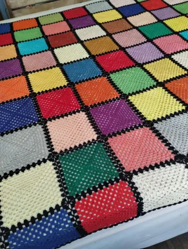 Colcha de crochê