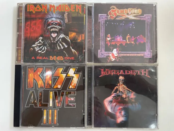 CDs de Rock e Metal - Iron Maiden, Megadeth, Kiss, Symphony X