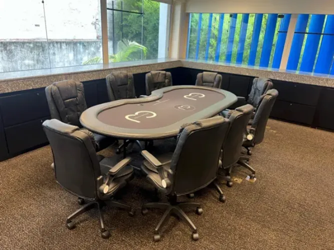 Kit Jogo Poker Completo, mesa 9 lugares,