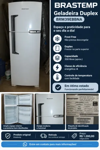 GELADEIRA BRASTEMP DUPLEX