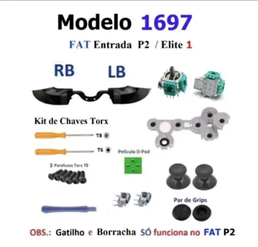 Kit peças controle Xbox One FAT 1697