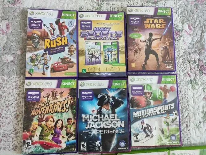 Jogos Kinect Xbox 360 -Rush, StarWars, Michael Jackson e motionsports