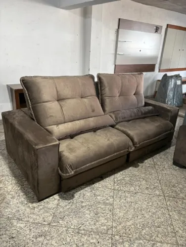 Sofá Coliseu Retrátil Reclinável 2,90m Pillow 30cm Durável Premium