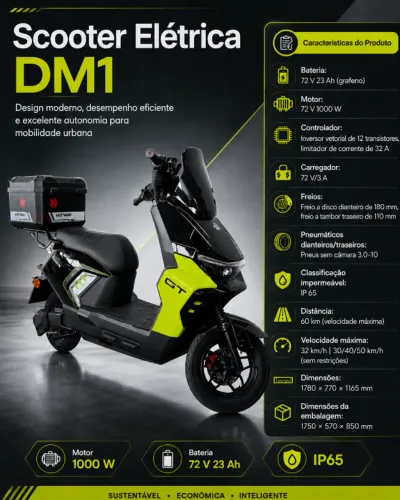 MOTO ELETRICA HITWAY DM1