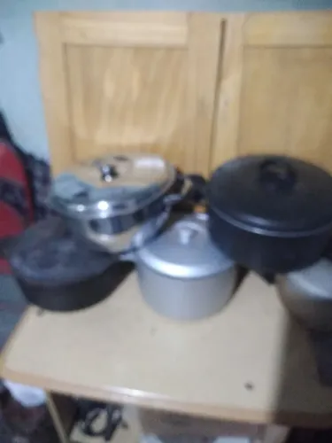 Jogo de panelas de alumínio inox ferro fundido 