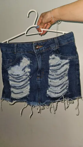 Saia Jeans Curta
