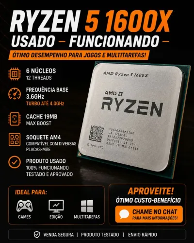 PROCESSADOR AMD RYZEN 5 1600X
