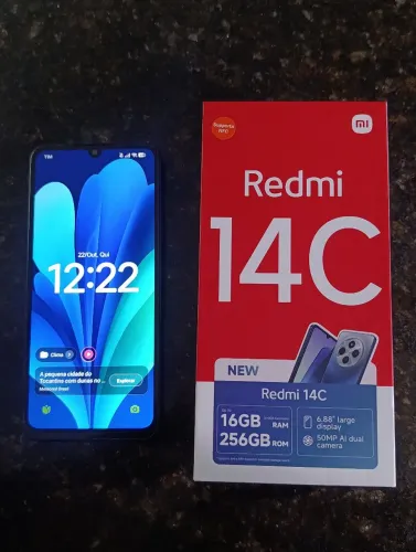Redmi 14C 16GB RAM 256GB MEMÓRIA, com caixa e carregador, todo novo!! Faço entrega em mãos
