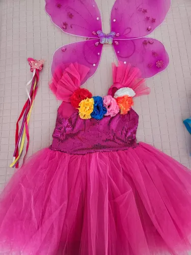 Fantasia de menina FADA E VIOLET (FILME A FANTÁSTICA FÁBRICA DE CHOCOLATE)