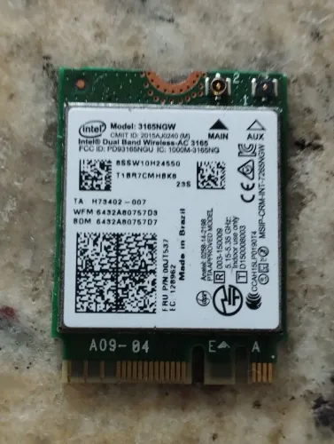 Placa wi-fi dual Band Intel AC 3165ngw