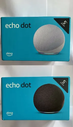 Echo Dot 5 Geração: Smart Speaker com Alexa Lacrada na Caixa - Nova Versão da Alexa