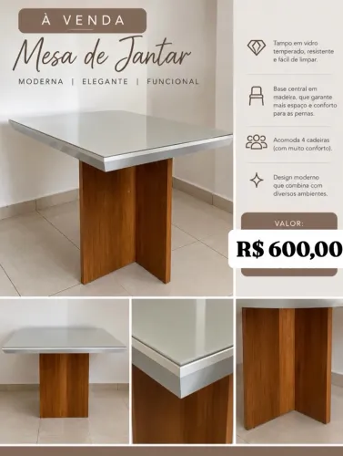 MESA 4 LUGARES LINDA E EM ÓTIMO ESTADO