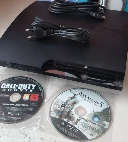 PS3 completo com 20 jogos + 2 lojas + 2 controles TOP!
