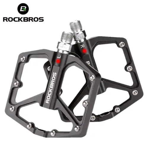 Pedal Plataforma Flat Rockbros Aluminio Preto K203-BK Novo, na caixa