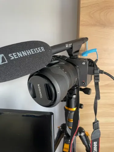 Microfone Sennheiser mke 600 shotgun Completo na Caixa