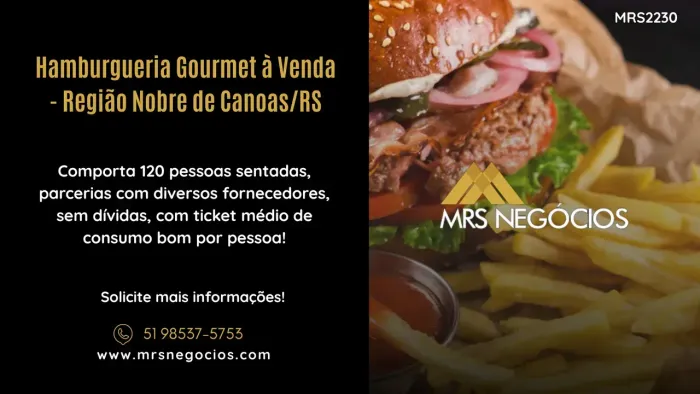 Hamburgueria Gourmet à Venda - Região Nobre de Canoas/RS