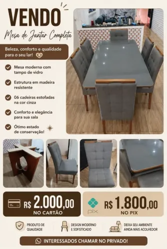 Mesa 6 cadeiras
