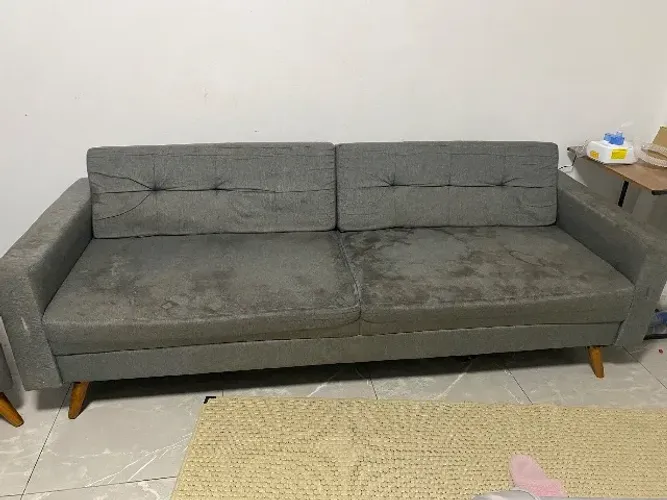 Sofá cinza 2,15x0,80m