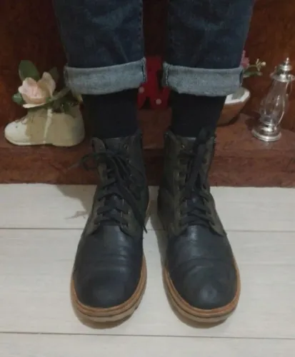 Bota masculino em couro legítimo,n°42