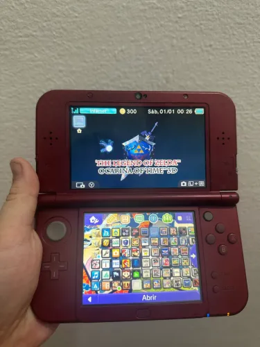 Nintendo New 3DS XL Destravado + 200 Jogos instalados + Carregador