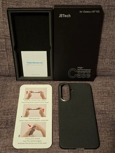 Capa JETech Ultrafina de Fibra de Aramida (Proteção Nível Militar) SAMSUNG GALAXY A57 2026