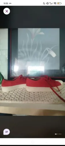 Tênis moleca vermelho tamanho 37 