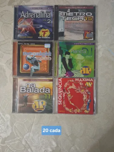 Cds variados de música eletrônica. Adrenalina, Na balada, Sequência máxima, etc...