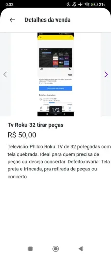 Tv 32 polegadas retirada de peças