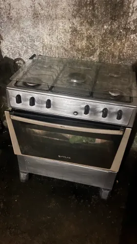 Fogão funcionando