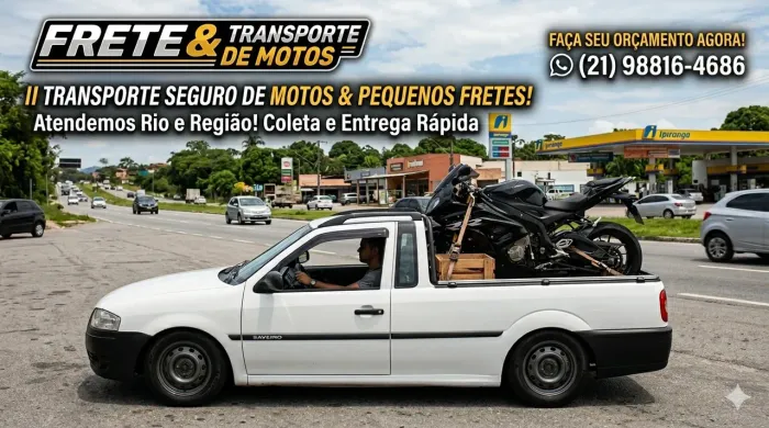 Transporte de motos e pequenos fretes .