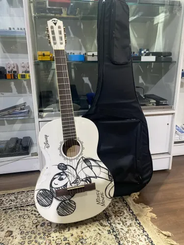 Violão Phx mickey branco com detalhes 