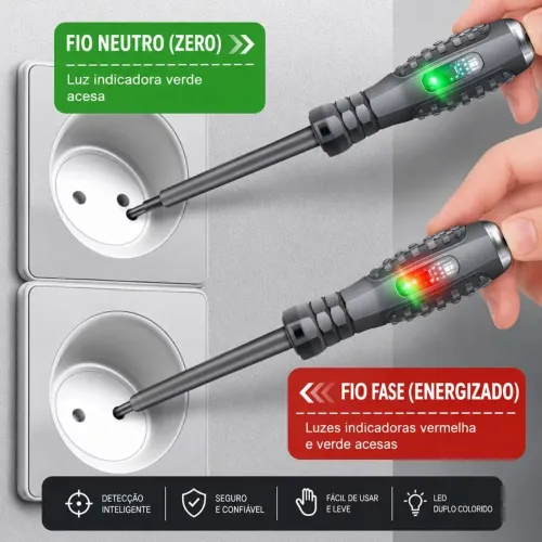 Chave teste energia para tomadas etc