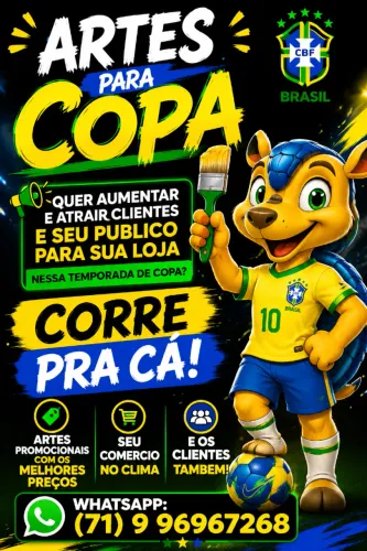 ARTES PARA COMERCIOS - ENTRE NO CLIMA DA SELEÇÃO