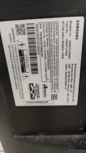 Tv 43 Samsung smart 4k modelo 43 tu7000