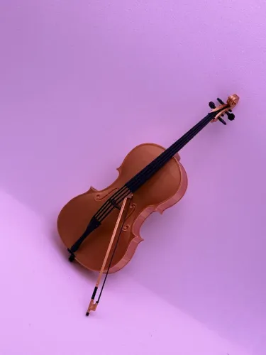 Violoncelo decorativo em 3d 