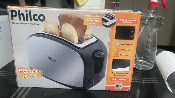 Torradeira Philips inox