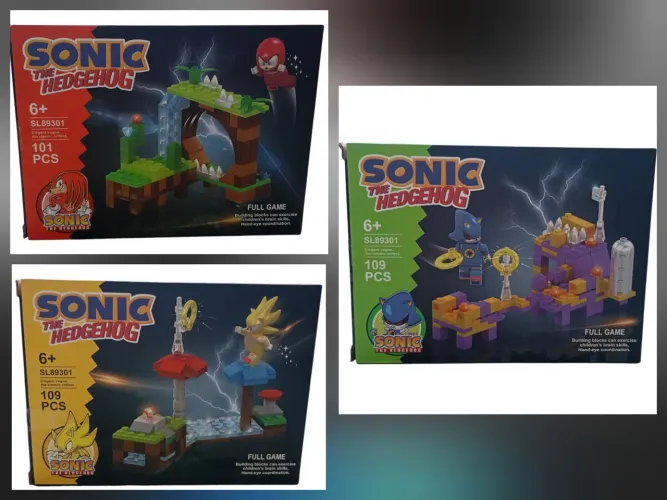 Blocos De montar Sonic&Knuckles&Metalsonic