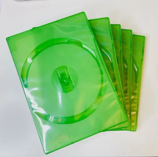 NOVE CAPINHAS DE JOGO XBOX 360 - VERDE - VAZIA APENAS A CAPINHA