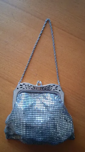 Mini bolsa prateada vintage