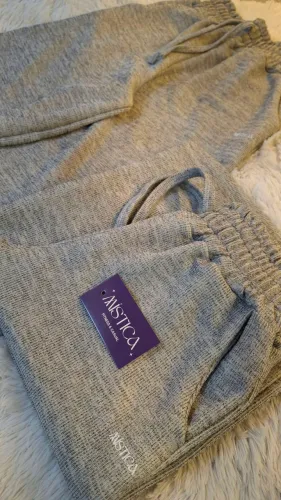 Calça pantalona tricô