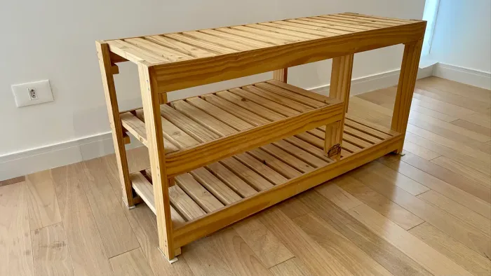 Sapateira Banco Madeira 110x37x55