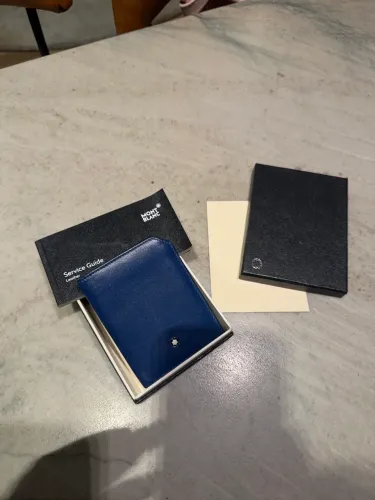 PORTA CARTAO MONTBLANC AZUL