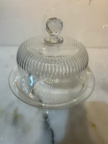 Queijeira em cristal francês